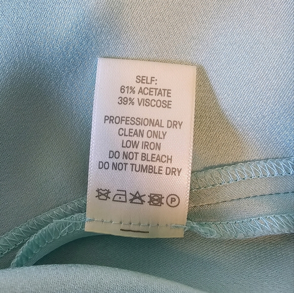 LAPOINTE Womens Satin Halter Maxi Gown, Seafoam Green Blue, Size 8, Retail $1490 - Picture 15 of 15